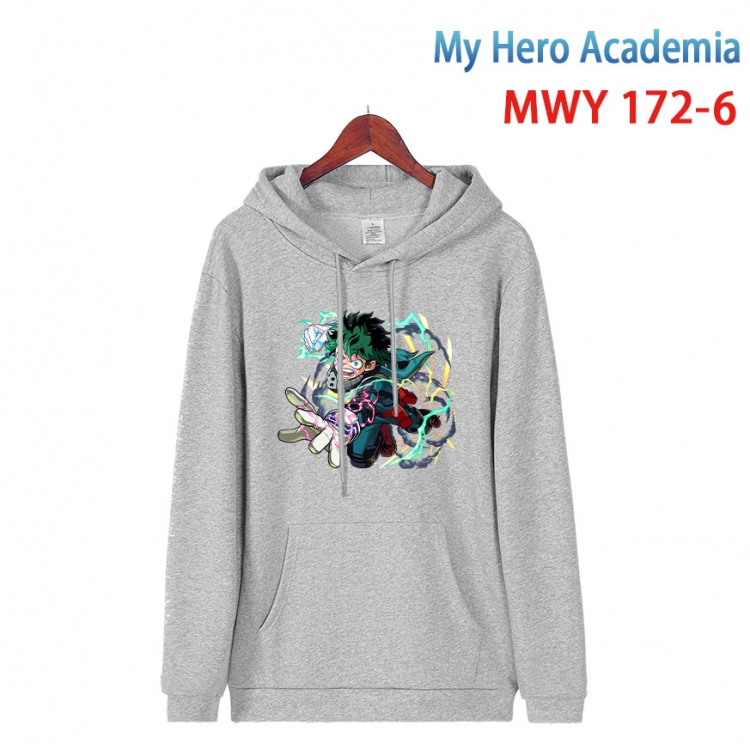 My Hero Academia Cartoon hooded patch pocket cotton sweatshirt from S to 4XL  MWY-172-6