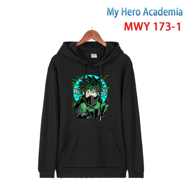 My Hero Academia Cartoon hooded patch pocket cotton sweatshirt from S to 4XL  MWY-173-1