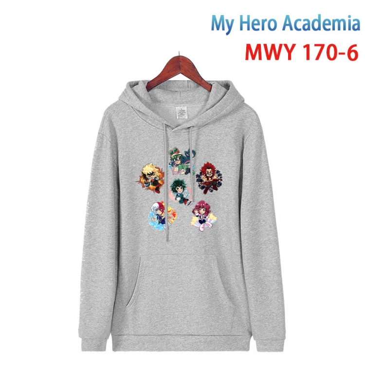 My Hero Academia Cartoon hooded patch pocket cotton sweatshirt from S to 4XL  MWY-170-6