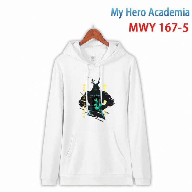 My Hero Academia Cartoon hooded patch pocket cotton sweatshirt from S to 4XL   MWY-167-5