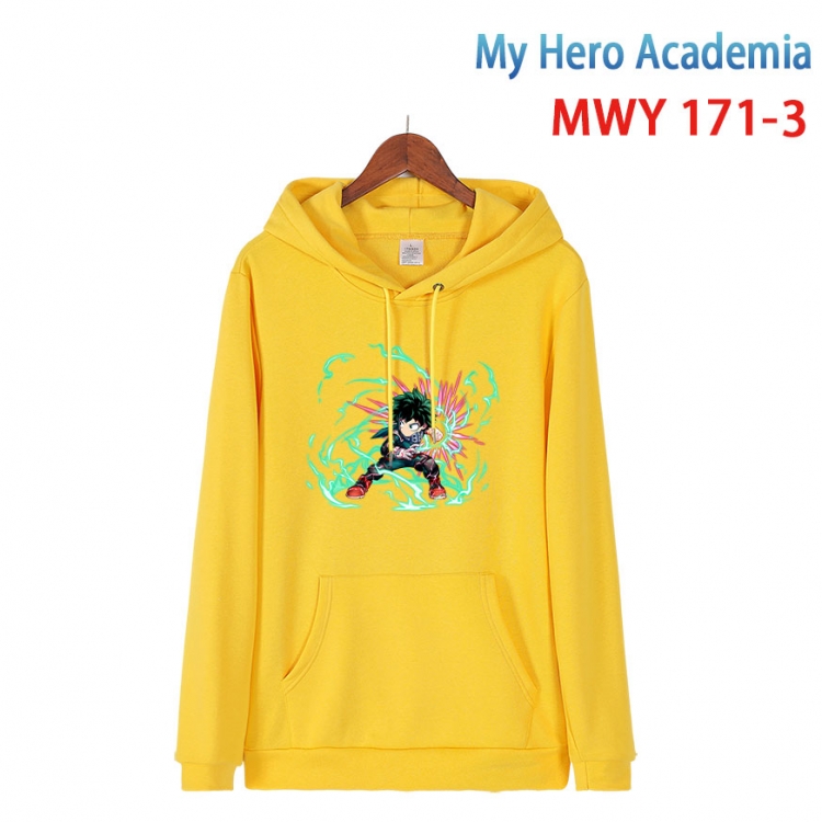 My Hero Academia Cartoon hooded patch pocket cotton sweatshirt from S to 4XL  MWY-171-3