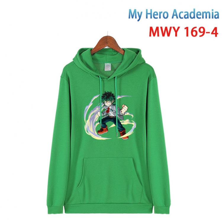 My Hero Academia Cartoon hooded patch pocket cotton sweatshirt from S to 4XL  MWY-169-4