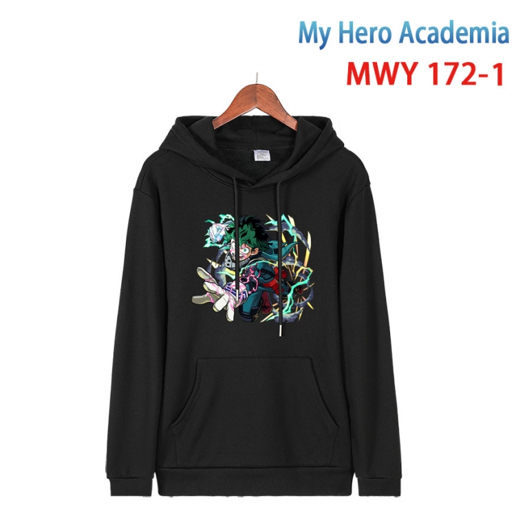 My Hero Academia Cartoon hooded patch pocket cotton sweatshirt from S to 4XL  MWY-172-1