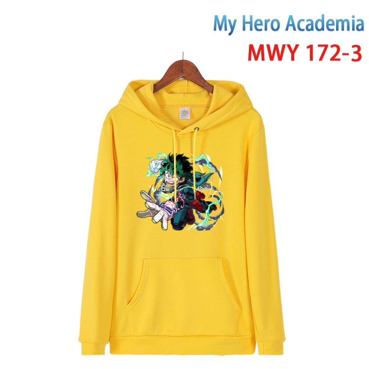 My Hero Academia Cartoon hooded patch pocket cotton sweatshirt from S to 4XL  MWY-172-3