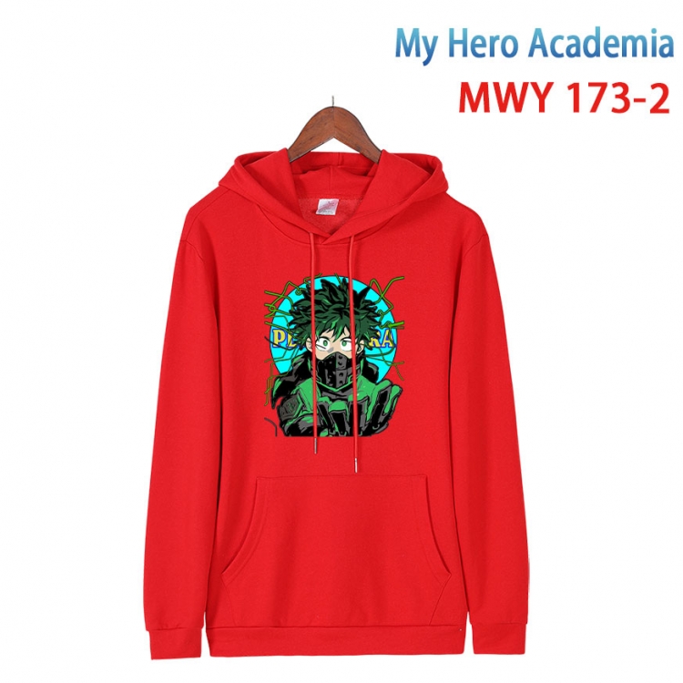 My Hero Academia Cartoon hooded patch pocket cotton sweatshirt from S to 4XL MWY-173-2