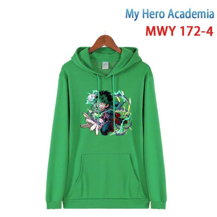 My Hero Academia Cartoon hooded patch pocket cotton sweatshirt from S to 4XL  MWY-172-4