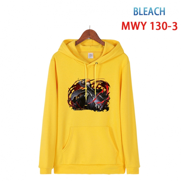 Bleach  Cartoon hooded patch pocket cotton sweatshirt from S to 4XL  