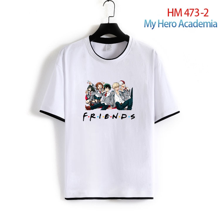 My Hero Academia Cotton round neck short sleeve T-shirt from S to 4XL HM 473 2