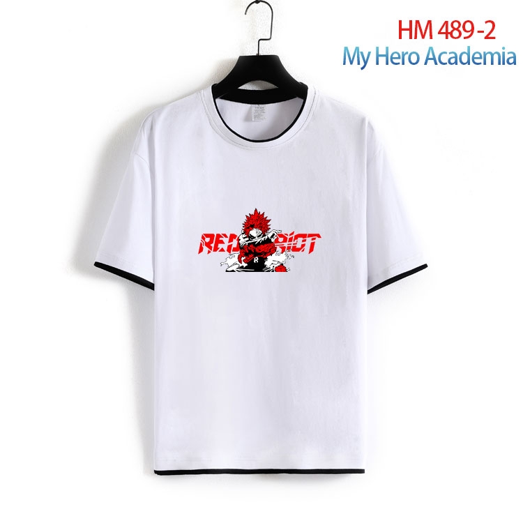 My Hero Academia Cotton round neck short sleeve T-shirt from S to 4XL HM 489 2