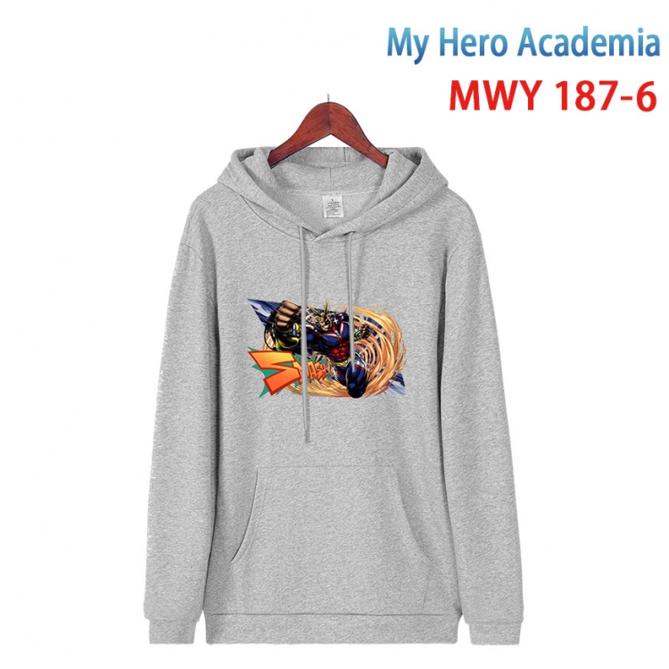 My Hero Academia Long sleeve hooded patch pocket cotton sweatshirt from S to 4XL   MWY 187 6