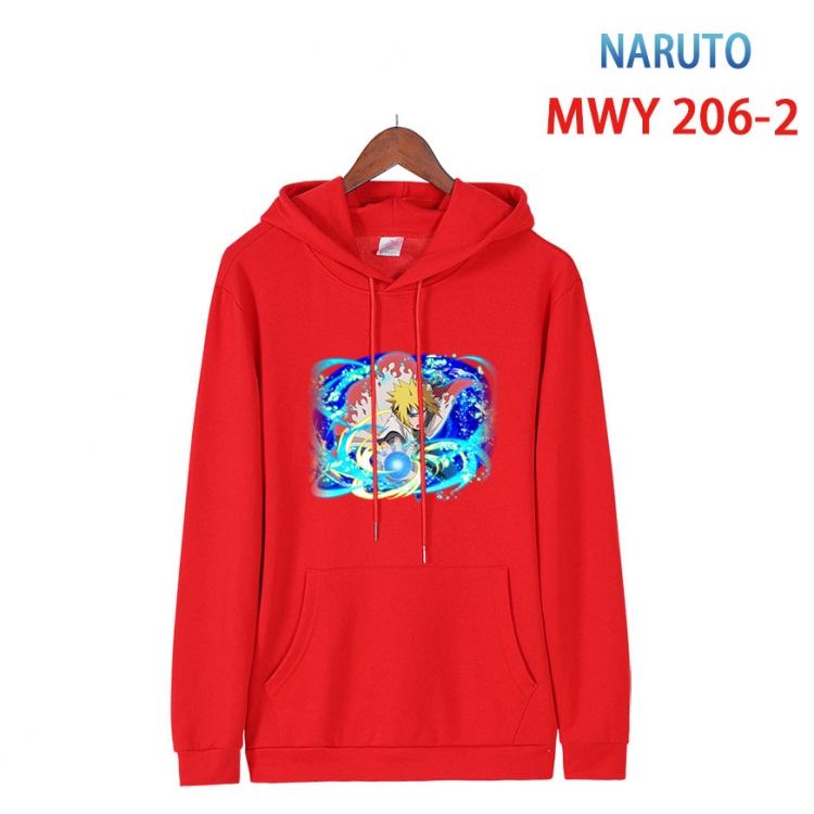 Naruto Long sleeve hooded patch pocket cotton sweatshirt from S to 4XL MWY 206 2