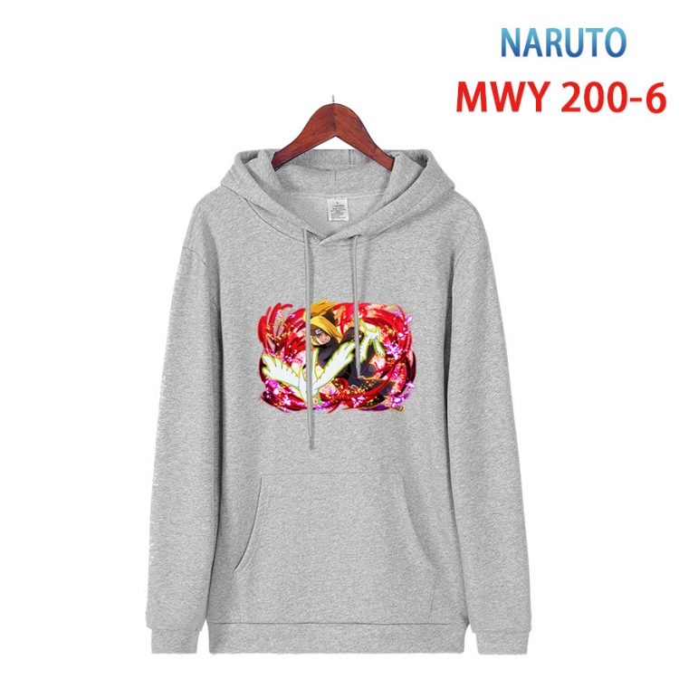 Naruto Long sleeve hooded patch pocket cotton sweatshirt from S to 4XL MWY 200 6