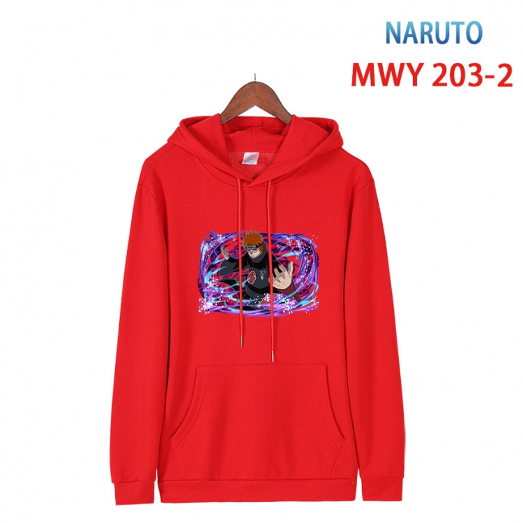 Naruto Long sleeve hooded patch pocket cotton sweatshirt from S to 4XL MWY 203 2