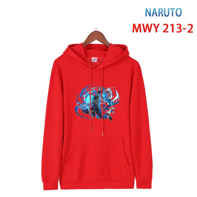 Naruto Long sleeve hooded patch pocket cotton sweatshirt from S to 4XL MWY 213 2