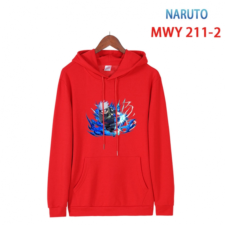 Naruto Long sleeve hooded patch pocket cotton sweatshirt from S to 4XL MWY 211 2