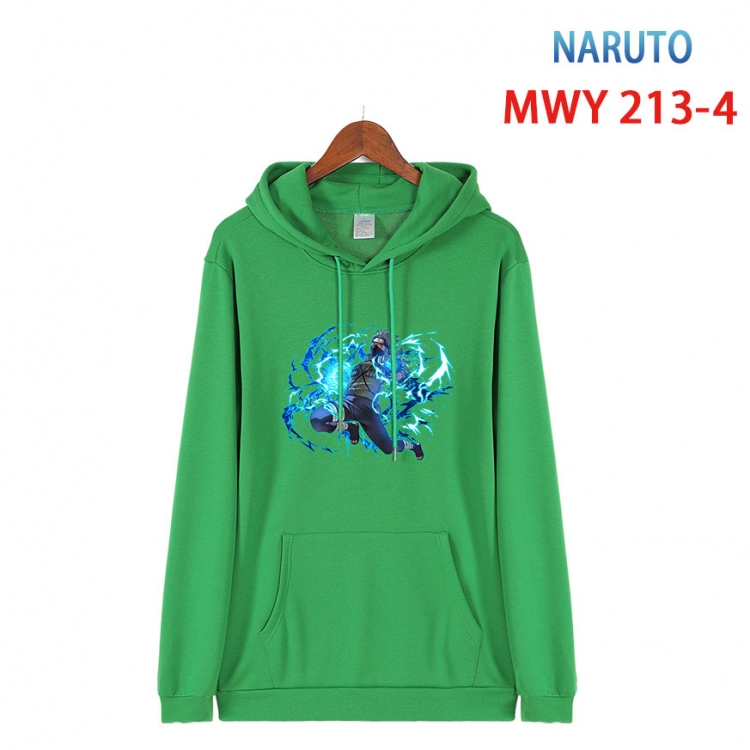 Naruto Long sleeve hooded patch pocket cotton sweatshirt from S to 4XL MWY 213 4