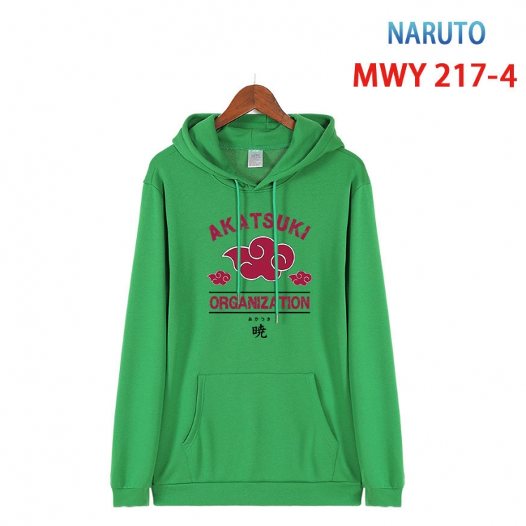 Naruto Long sleeve hooded patch pocket cotton sweatshirt from S to 4XL MWY 217 4