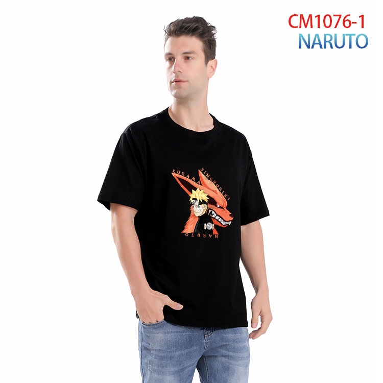 Naruto Printed short-sleeved cotton T-shirt from S to 4XL CM 1076 1