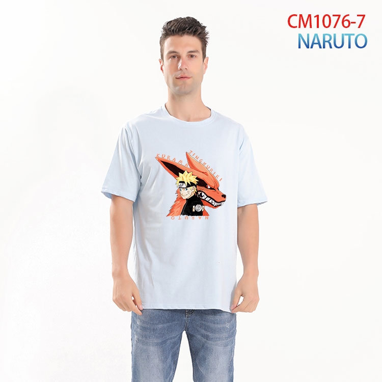Naruto Printed short-sleeved cotton T-shirt from S to 4XL CM 1076 7