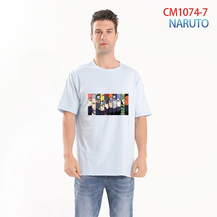 Naruto Printed short-sleeved cotton T-shirt from S to 4XL CM 1074 7
