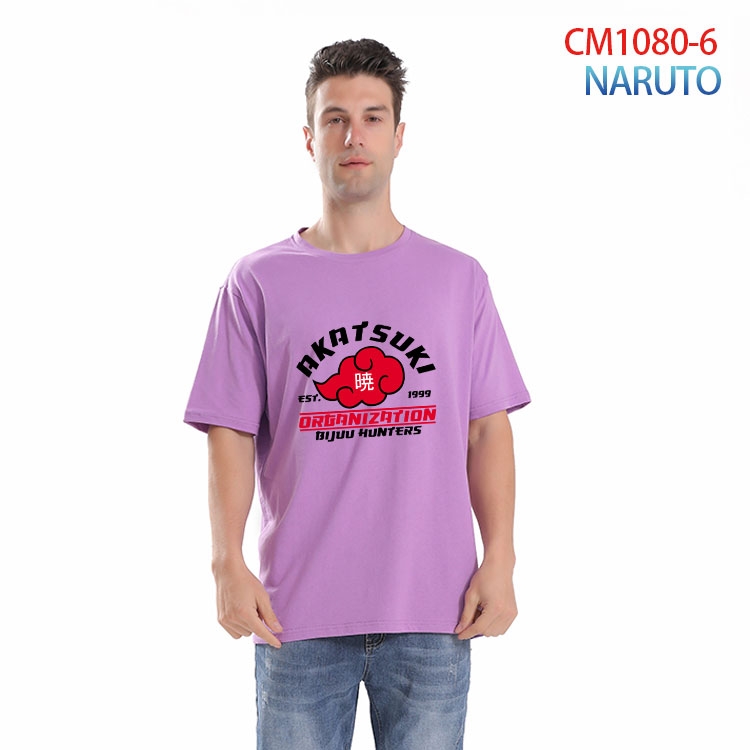 Naruto Printed short-sleeved cotton T-shirt from S to 4XL CM 1080 6