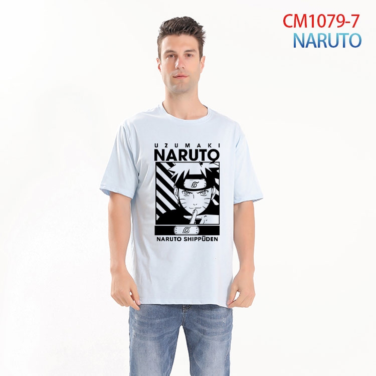 Naruto Printed short-sleeved cotton T-shirt from S to 4XL CM 1079 7