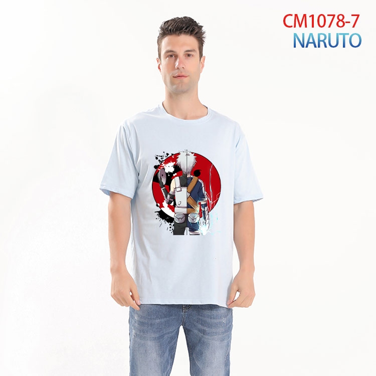 Naruto Printed short-sleeved cotton T-shirt from S to 4XL CM 1078 7