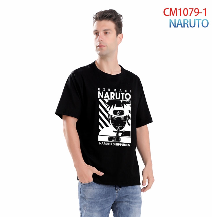 Naruto Printed short-sleeved cotton T-shirt from S to 4XL  CM 1079 1