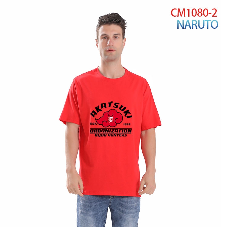Naruto Printed short-sleeved cotton T-shirt from S to 4XL CM 1080 2