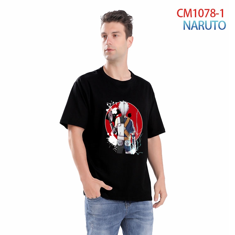 Naruto Printed short-sleeved cotton T-shirt from S to 4XL CM 1078 1