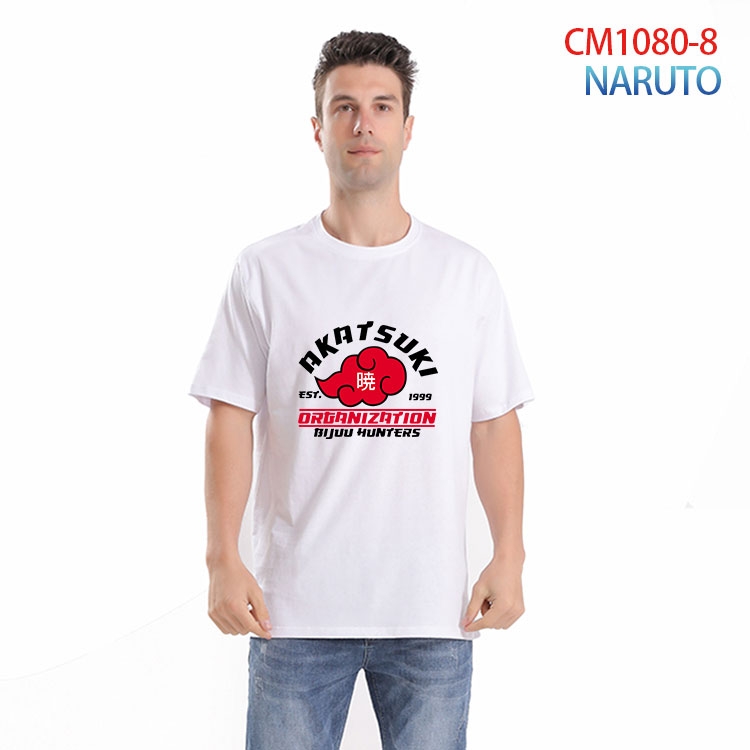 Naruto Printed short-sleeved cotton T-shirt from S to 4XL CM 1080 8
