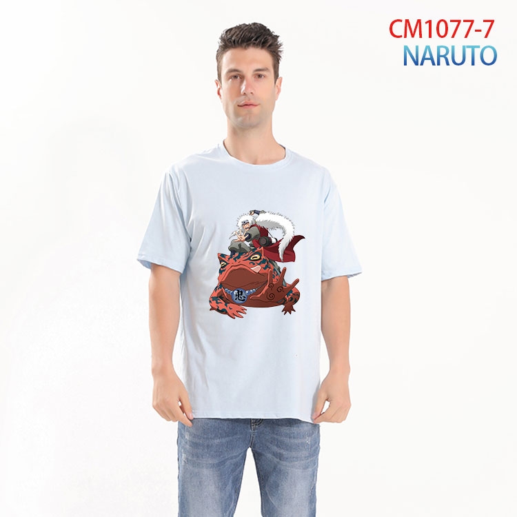 Naruto Printed short-sleeved cotton T-shirt from S to 4XL CM 1077 7