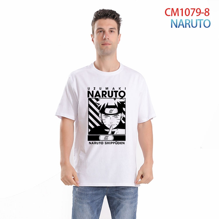 Naruto Printed short-sleeved cotton T-shirt from S to 4XL CM 1079 8
