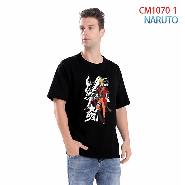 Naruto Printed short-sleeved cotton T-shirt from S to 4XL  CM 1070 1