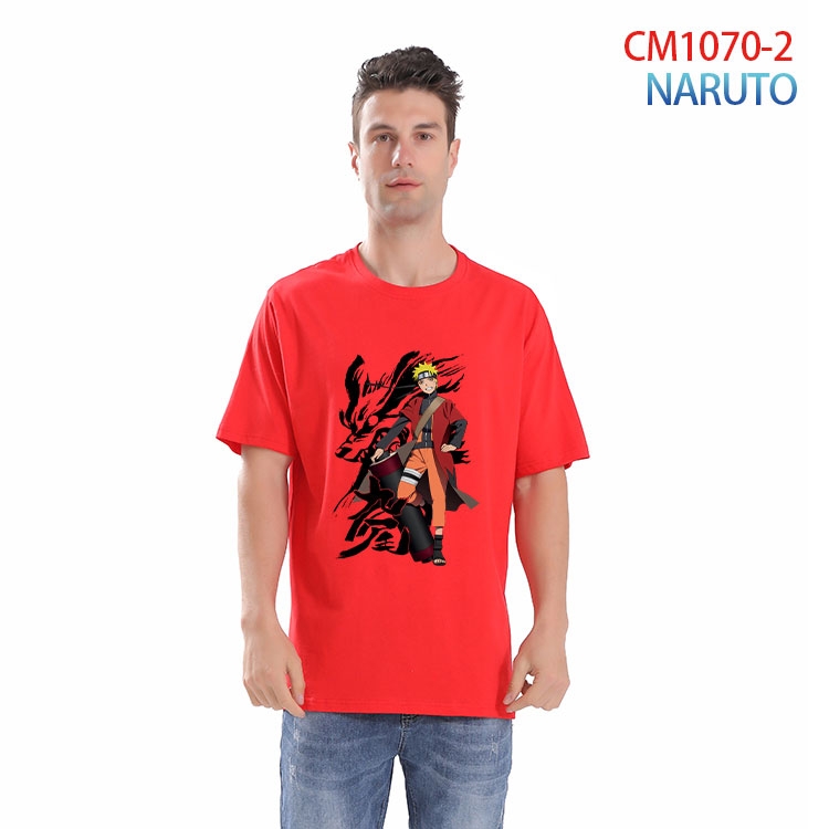 Naruto Printed short-sleeved cotton T-shirt from S to 4XL  CM 1070 2