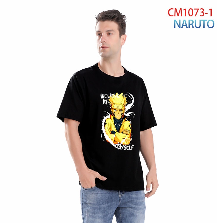 Naruto Printed short-sleeved cotton T-shirt from S to 4XL CM 1073 1