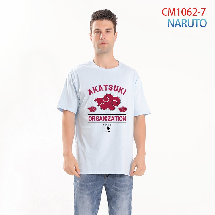 Naruto Printed short-sleeved cotton T-shirt from S to 4XL CM 1062 7