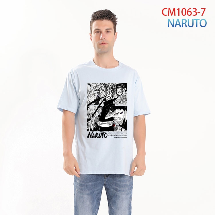 Naruto Printed short-sleeved cotton T-shirt from S to 4XL CM 1063 7