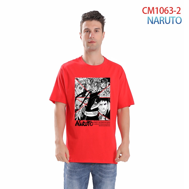 Naruto Printed short-sleeved cotton T-shirt from S to 4XL CM 1063 2