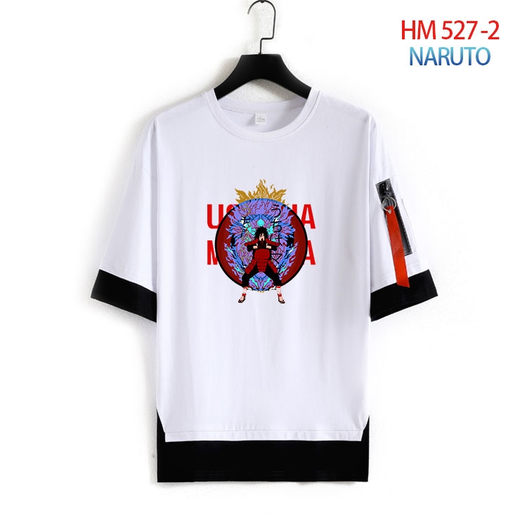 Naruto round neck fake two loose T-shirts from S to 4XL  HM 527 2