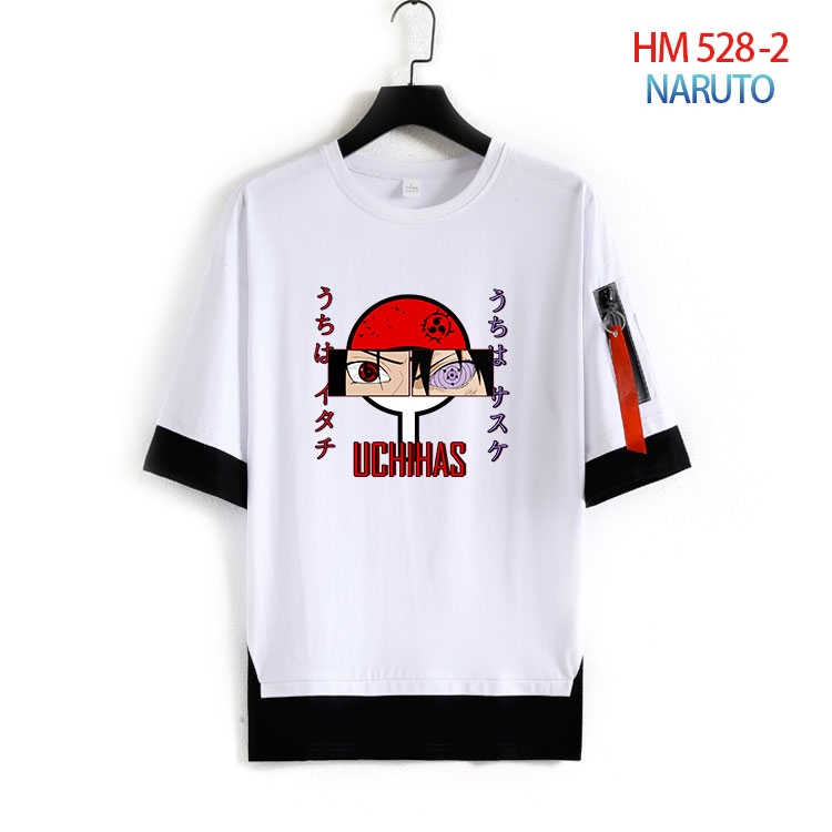 Naruto round neck fake two loose T-shirts from S to 4XL HM 528 2
