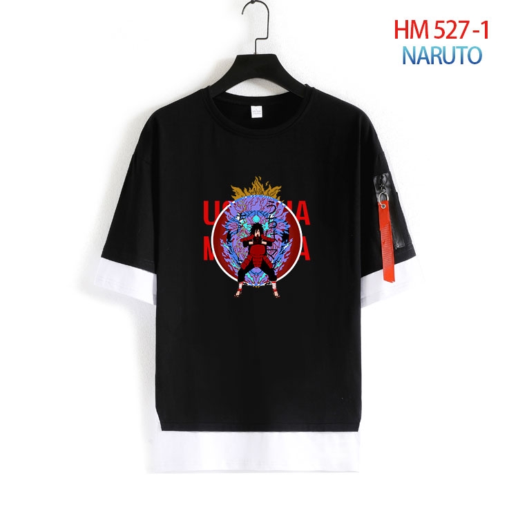 Naruto round neck fake two loose T-shirts from S to 4XL  HM 527 1