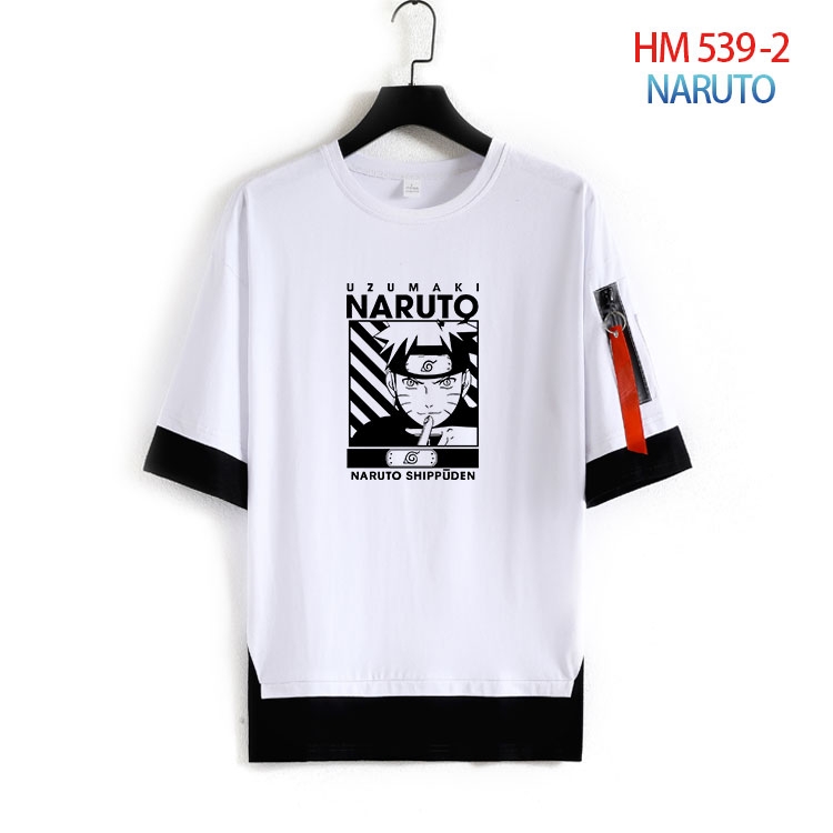 Naruto round neck fake two loose T-shirts from S to 4XL HM 539 2