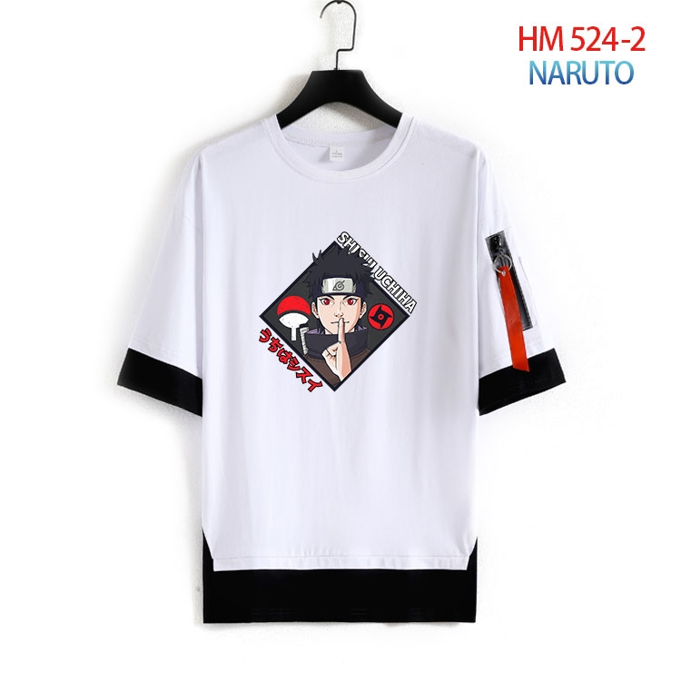 Naruto round neck fake two loose T-shirts from S to 4XL HM 524 2