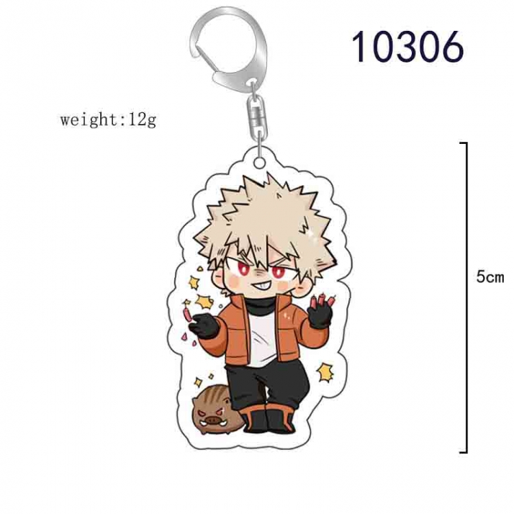 My Hero Academia Anime acrylic Key Chain  price for 5 pcs 10306