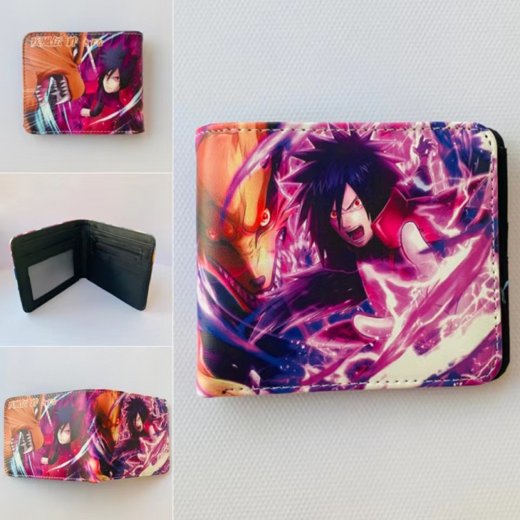 Naruto Full color  Two fold short card case wallet   612