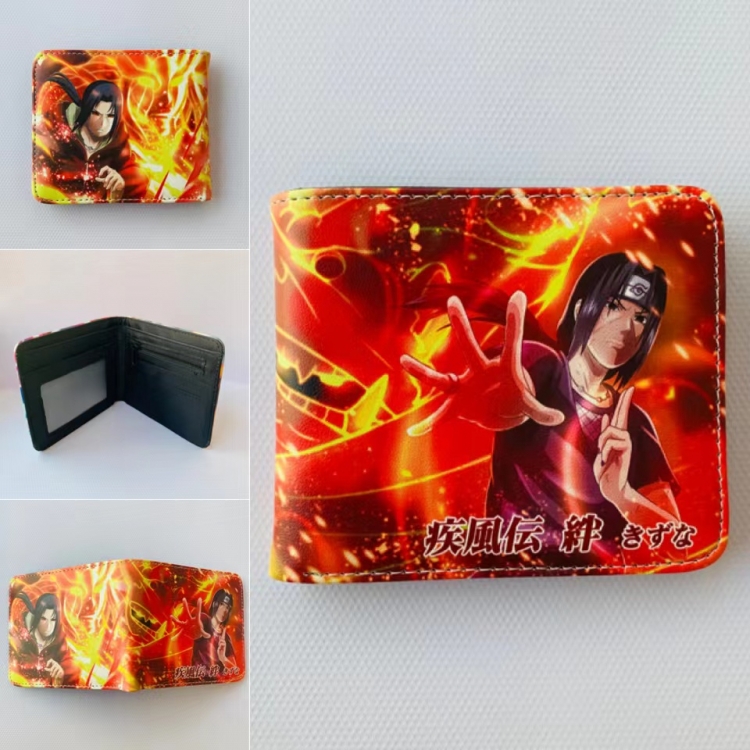 Naruto Full color  Two fold short card case wallet  616