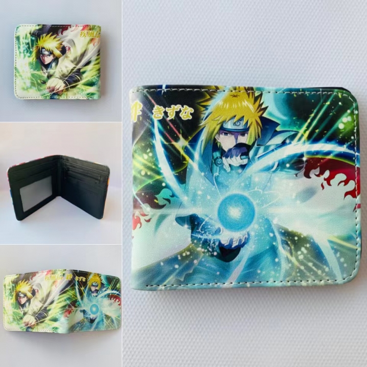 Naruto Full color  Two fold short card case wallet   626