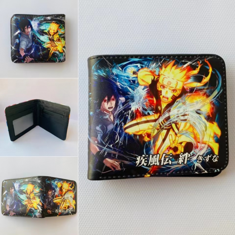 Naruto Full color  Two fold short card case wallet  620