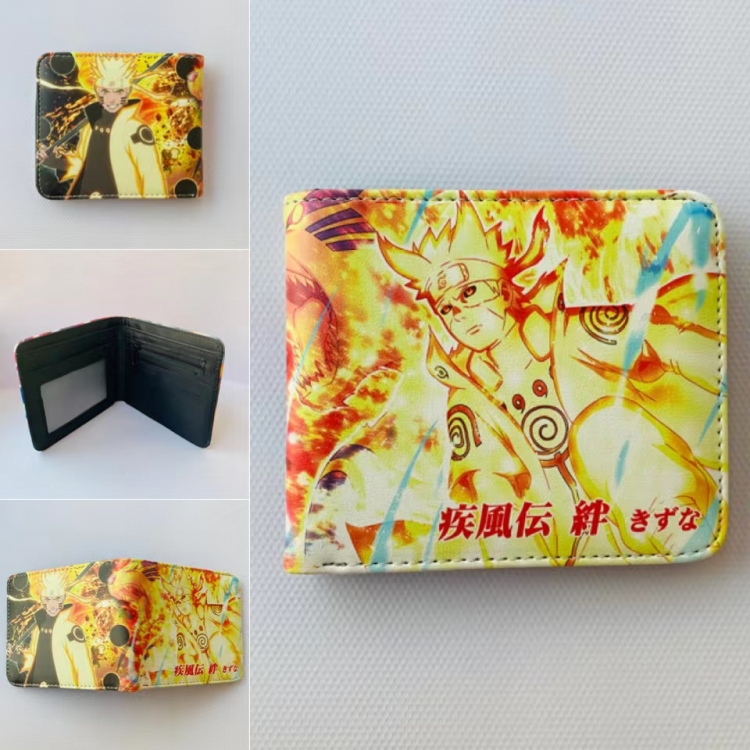 Naruto Full color  Two fold short card case wallet  608